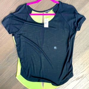 Like green open back shirt